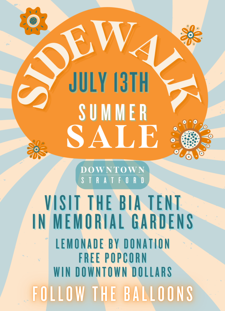summer sidewalk sale | downtown stratford 